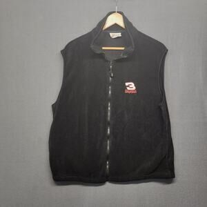 Competitors View Dale Earnhardt #3 Fleece Vest Mens XL Black NASCAR Full Zip